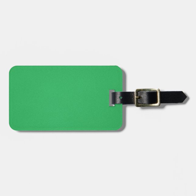 Trendy Green Grainy Background Luggage Tag (Front Horizontal)