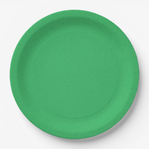 Trendy Green Grainy Background Paper Plate