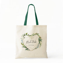 Trendy Greenery with Geometric Heart Bride Tribe