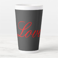Trendy Grey Background Red Love Wedding
