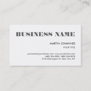 Trendy Grey Black White Business Card