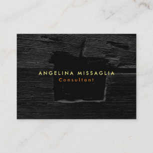 Trendy Grey Black Wood Texture Plain Modern Style Business Card