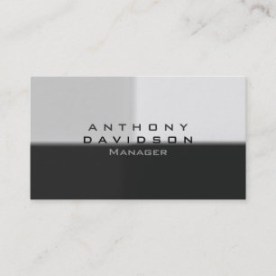 Trendy Grey Contemporary Minimalist Business Card