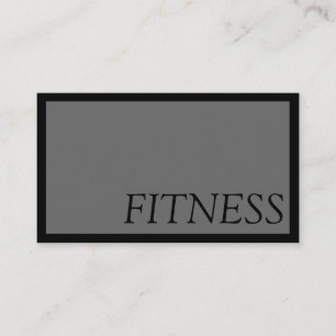 Trendy Grey Fitness Sport Business Card
