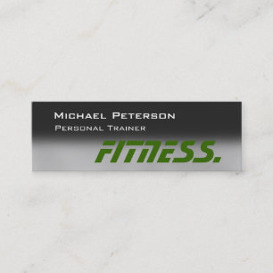 Trendy Grey Green Trainer Skinny Business Card
