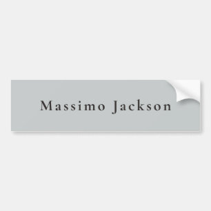 Trendy Grey Modern Design Unique Personal Bumper Sticker