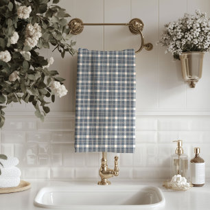 Trendy Grey Plaid Tartan Towels Sleek Subtle Look