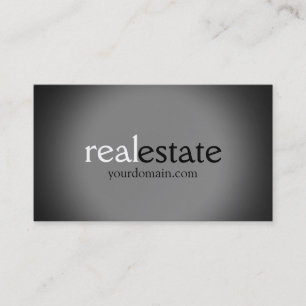 Trendy Grey Real Estate Agent Business Card