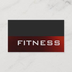 Trendy Grey Red Fitness Sport Business Card