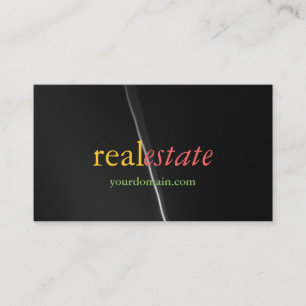 Trendy Grey Wave Real Estate Agent Business Card