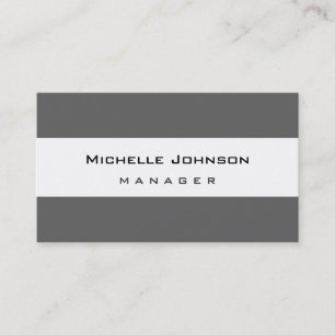 Trendy Grey White Pattern Chic Business Card