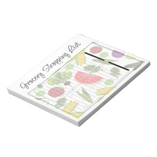 Trendy Grocery Shopping List Notepad New