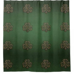 Trendy grundge Irish lucky shamrock Shower Curtain
