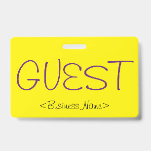 Trendy "GUEST" Badge ID Badge