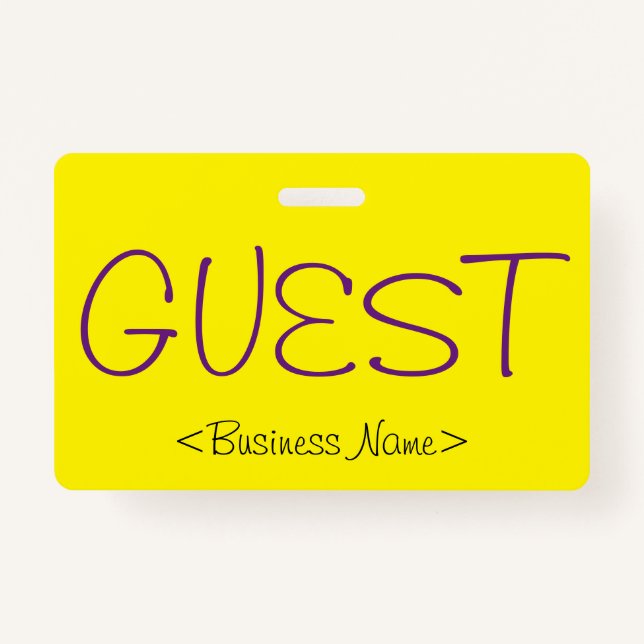 Trendy "GUEST" Badge ID Badge (Front)
