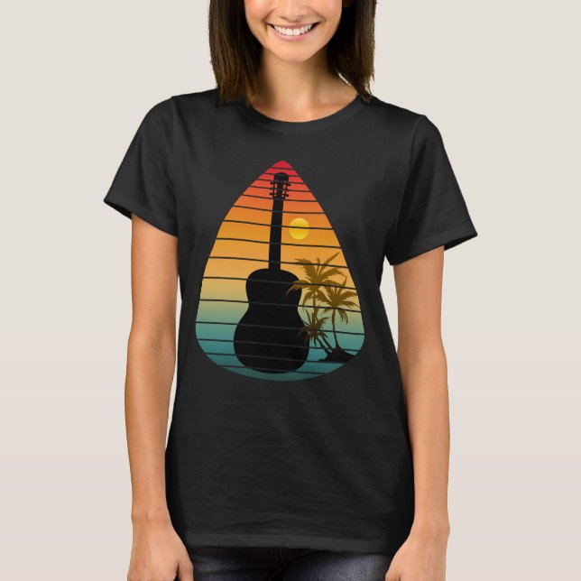 TRENDY GUITAR PICK SUNSET  T-Shirt (Front)