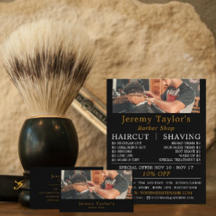 Trendy Hair Cut, Men's Barbers Business Card