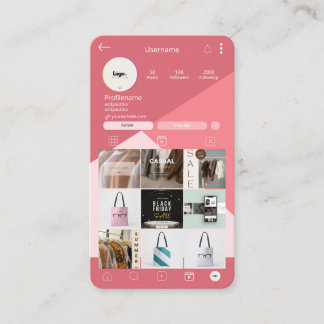 Trendy Hair Stylist Business Cards | Instagram