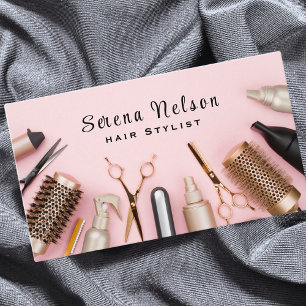 Trendy Hair stylist Salon Tools Beauty Business Card