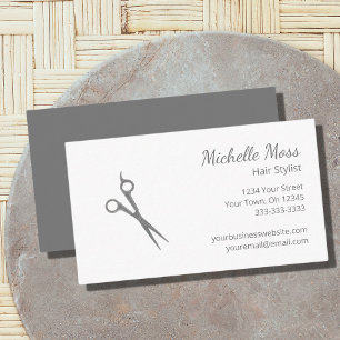 Trendy Hair Stylist Simple Scissors  Business Card
