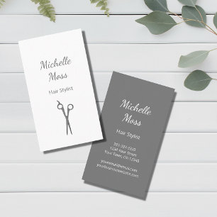 Trendy Hair Stylist Simple Scissors   Business Card