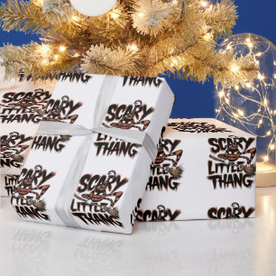 Trendy Halloween Quote "Scary Little Things" Gift  Wrapping Paper