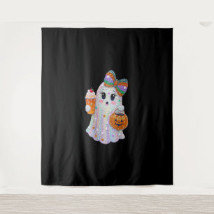 Trendy Halloween Rhinestones Ghost Tapestry