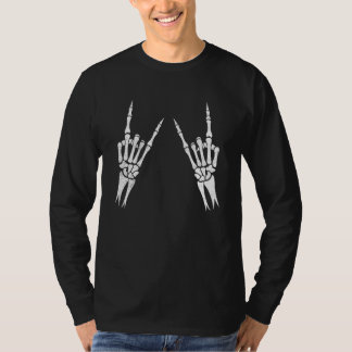Trendy Halloween Skeleton Rocker Graphic Costume T-Shirt