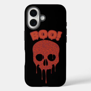 Trendy Halloween Spooky Boo Skull  iPhone 16 Case