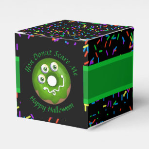  Trendy Halloween Spooky Green Monster Eyes Doughn Favour Box