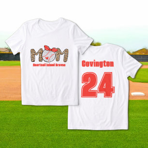 Trendy Hand drawn Baseball Mum Personalised Tri-Blend Shirt