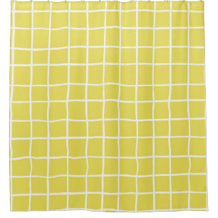 Trendy Hand Drawn Ink Shapes Shower Curtain