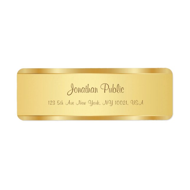 Trendy Handwritten Name Text Professional Gold (Front)