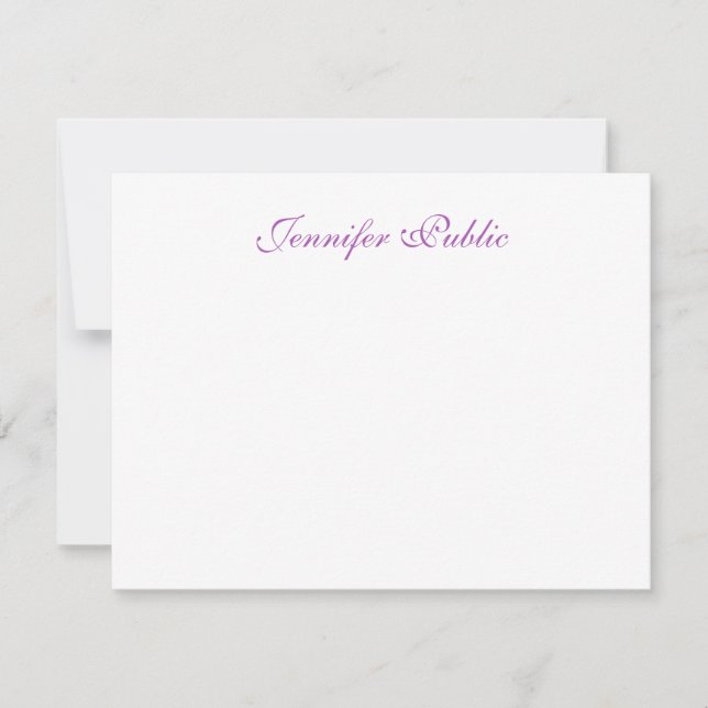 Trendy Handwritten Script Name Simple Template (Front)