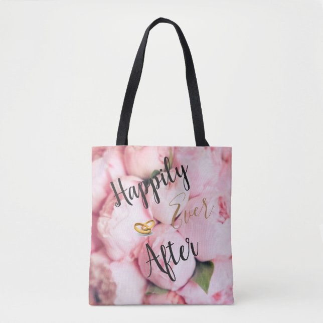 Trendy Happily Ever After Design Tote Bag (Front)
