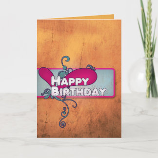 Trendy Happy Birthday Card