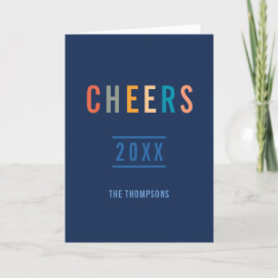 Trendy Happy Holiday Family greeting photo Card