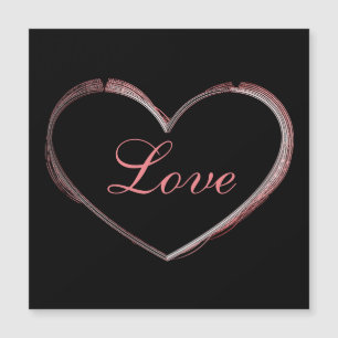Trendy Heart Grey Calligraphy Love Wedding