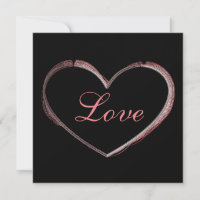 Trendy Heart Grey Calligraphy Love Wedding