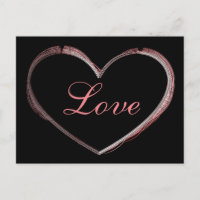 Trendy Heart Grey Calligraphy Love Wedding