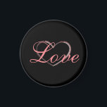 Trendy Heart Grey Calligraphy Love Wedding Magnet<br><div class="desc">You can easily change the fonts and colours. You can also add your logo and the background image as you like.</div>