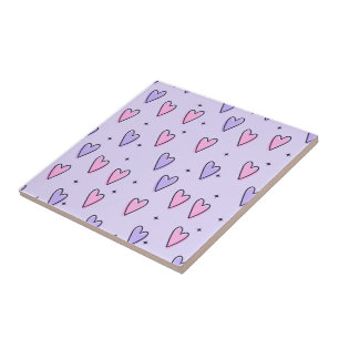 Trendy Heart Pattern Ceramic Tile