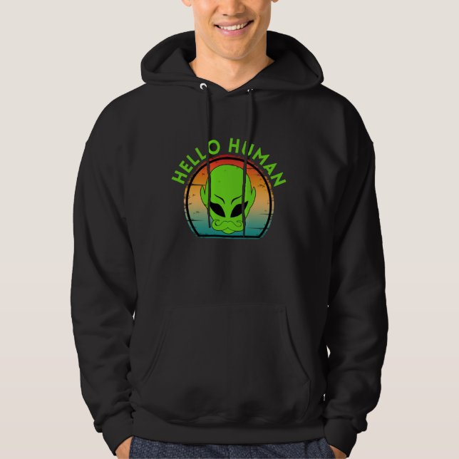 trendy hello human  hoodie (Front)
