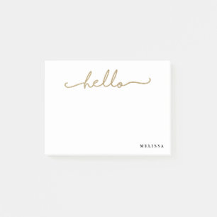 Trendy Hello Personalised Post It Notes
