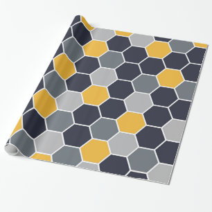 Trendy Hexagon Pattern Wrapping Paper