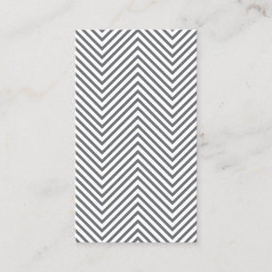 Trendy & Hip Grey/White Chevron Pattern Business Card