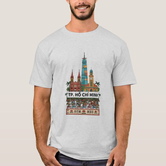 Trendy Ho Chi Minh City Saigon Explorer Vietnam Ur T-Shirt (Front)