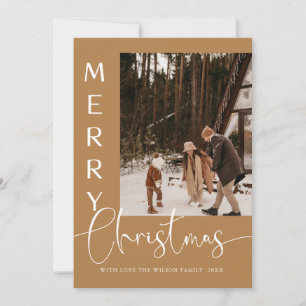 Trendy Holiday Modern Photo Christmas Holiday Card