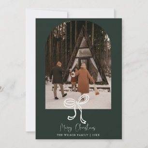 Trendy Holiday Modern Photo Christmas Holiday Card