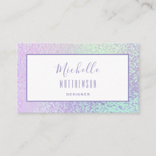 Trendy Holographic Professional Chic Business Card